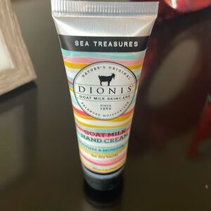 DIONIS goat milk hand cream. New sealed, 1 oz. Sea treasures